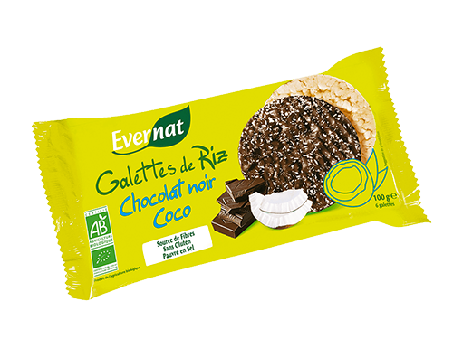 Galettes de Riz Nappées Chocolat Noir Coco