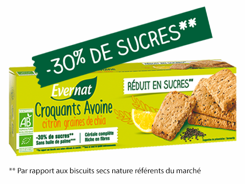 Croquants avoine citron graines de chia